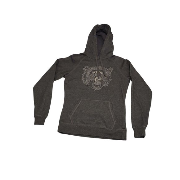 The North Face TNF Bear Women Pullover Hoodie Gray Medium - Picture 1 of 9